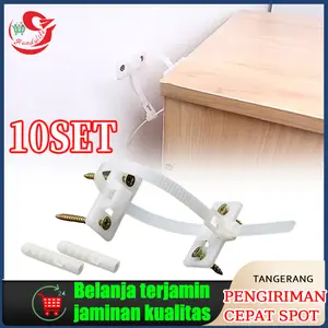 10 Set Kit Penyangga Furniture Anti Tip Furniture Kit Penyangga Furniture Baby Safety
