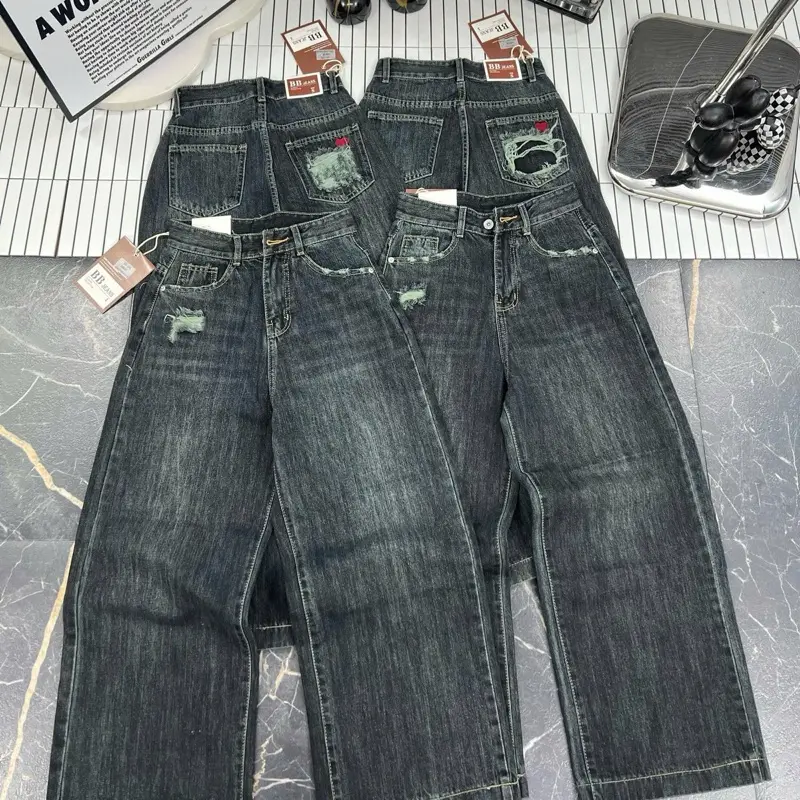 Quần Jean suông 9tấc cào túi  sau susu store Jean