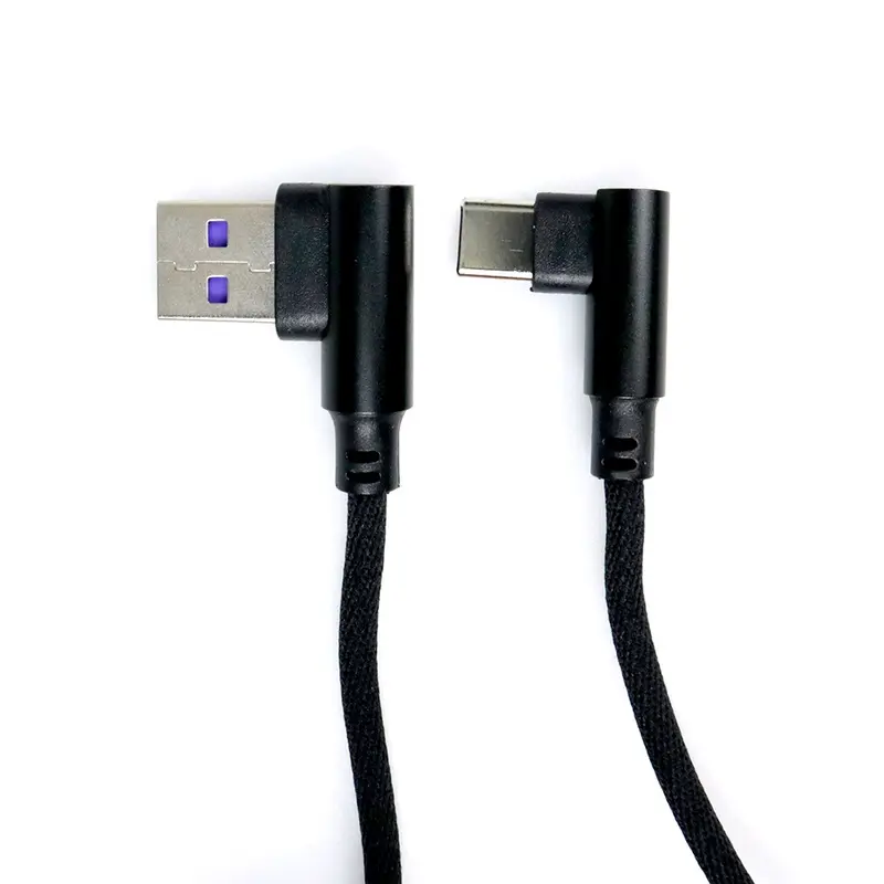 OLAF Kabel Data USB Type C Multifungsi L Shape 7.5V 2A 1M -  Black 1