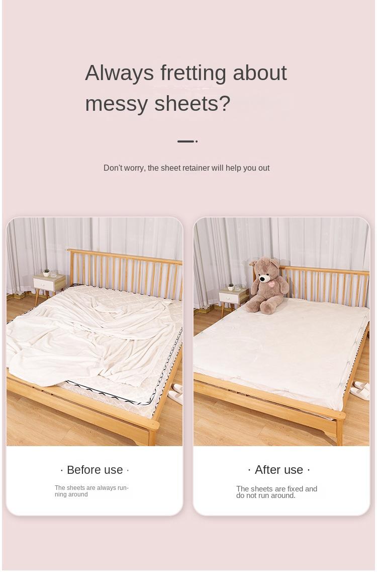 Product Introduction of Bed Sheet Fastener - No-Pin Quilt Clips, Anti-Slip and Anti-Shift Bed Sheet and Duvet Fixing Clips, Upgraded Version 1