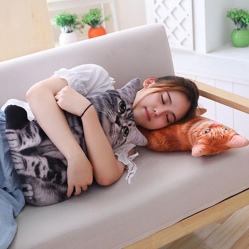 Product Introduction of Simulation 3D Cat Pillow Doll Plush Toy Creative Funny Toy Decoration Gift Doll Children's Q1X6 22