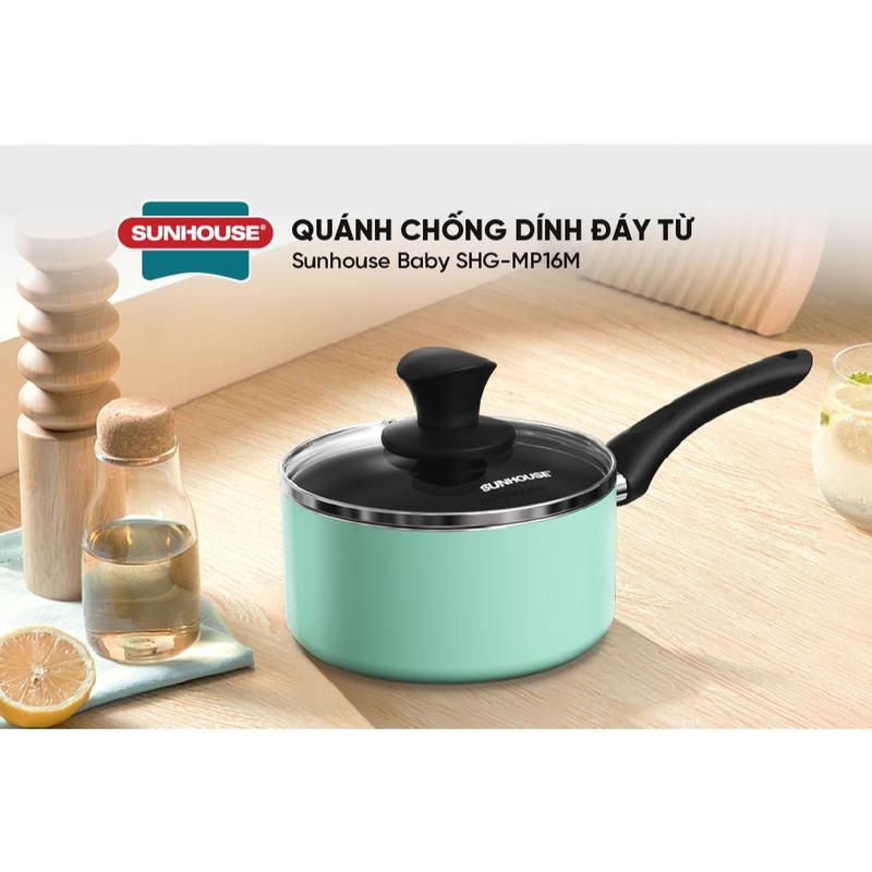 Nồi Quấy Bột Chống Dính SUNHOUSE SHG-MP16M - Đường kính 16 cm - Dùng trên mọi loại bếp - Hàng chính hãng 8