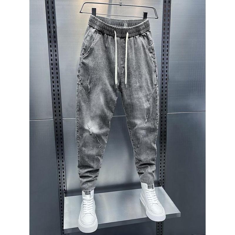 Quần Jean Nam Dáng Ôm, Phong Cách Hàn Quốc, Quần Jogger Co Giãn, Hợp Xu hướng, Thích Hợp Cho Mùa Xuân Và Mùa Thu, Dễ Phối Đồ, Giày Nam 8