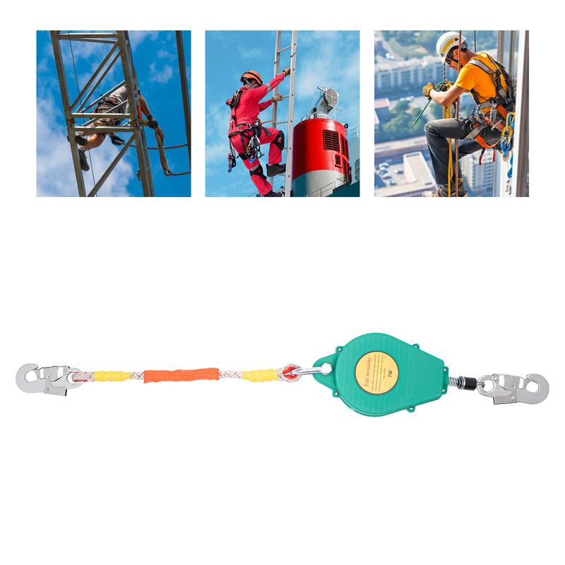 Retractable Fall Arrester – 23ft Steel Wire Rope with Safety - TikTok Shop
