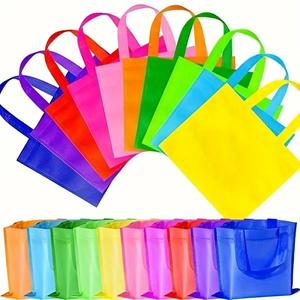 20pcs Bolsas de regalo con asas, Bolsas para dulces vibrantes para fiestas y celebraciones, Perfectas para cumpleaños, baby showers, diseños creativos DIY