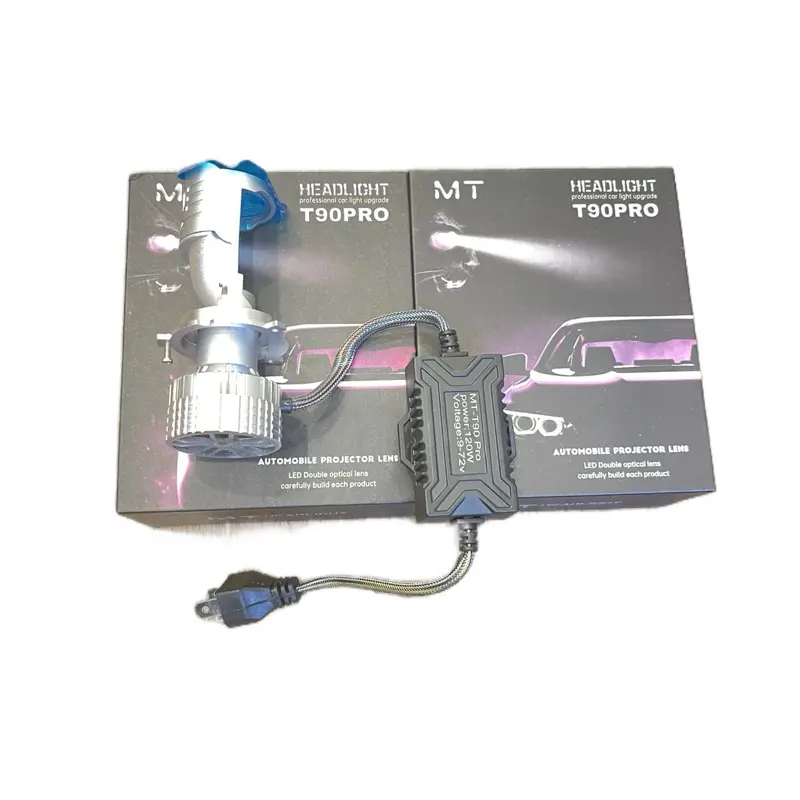 Đèn bi led mini T90PRO  H4 cao cấp- Đèn Pha Đèn ô tô xe máy - T90 Pro New 2024 - Ánh Sáng 5k5 Viền Cắt Chói-BH 24 Tháng 2