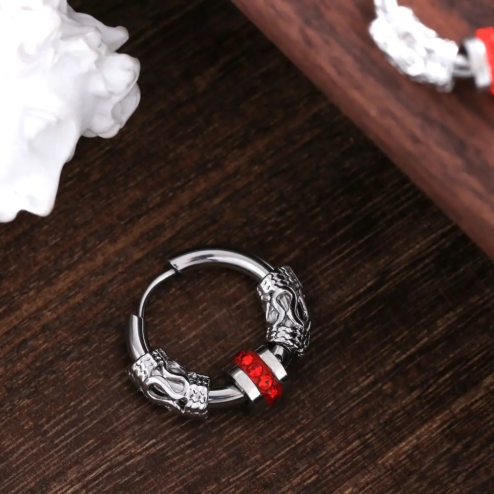 Khuyên Tai Tròn Chunky, Hàng Mới Về Năm 2025, Dành Cho Nam Và Nữ, Họa Tiết Rồng Mới, Khuyên Tai Đậm Chất Liệu Thép Không Gỉ, Phong Cách Cổ Điển Và Hip-Hop, Khuyên Tai Tròn Phong Cách Trung Quốc, Đinh Tán Hợp Xu hướng, Số Lớn (2220 Người Thu Thập)