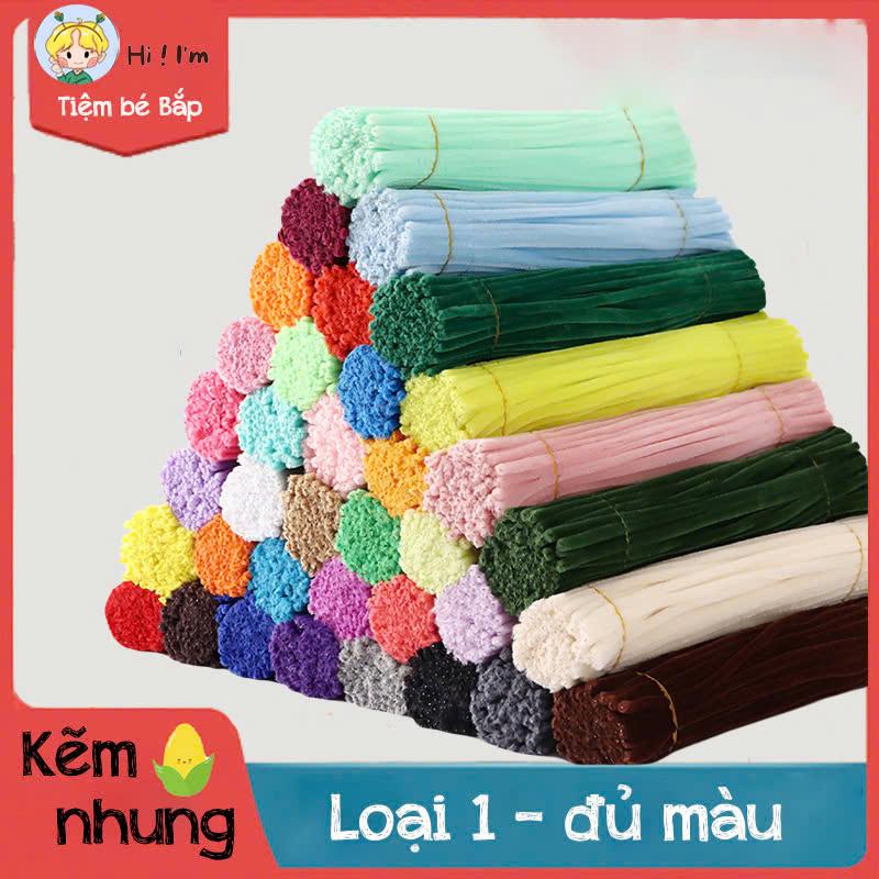 Bó 50-100 Kẽm nhung Loại 1 ,kẽm lông làm hoa ,đồ handmade đủ màu