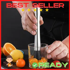 Stainless Bar Muddler Cocktail Tumbukan Penumbuk Buah Mojito Crusher