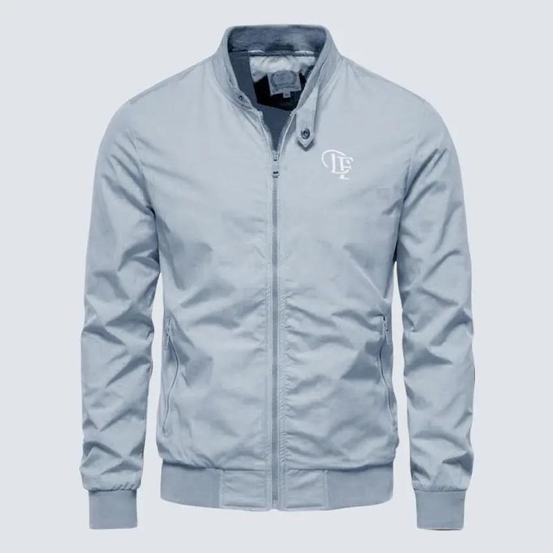  Áo Khoác Nam Đay Dặn 2 Lớp Trước Ngực Thêu Logo Kiểu Dáng Trẻ Trung Nhung Jacket Menswear - Màu Như Hình 