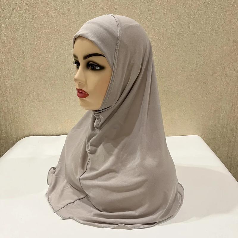 Product Introduction of Ramadan Headscarf Children's Scarf Girl 7 to 12 Years Old Muslim Islamic Shawl Soft Stretch Headscarf Malaysian Girl Children's Headscarf 18