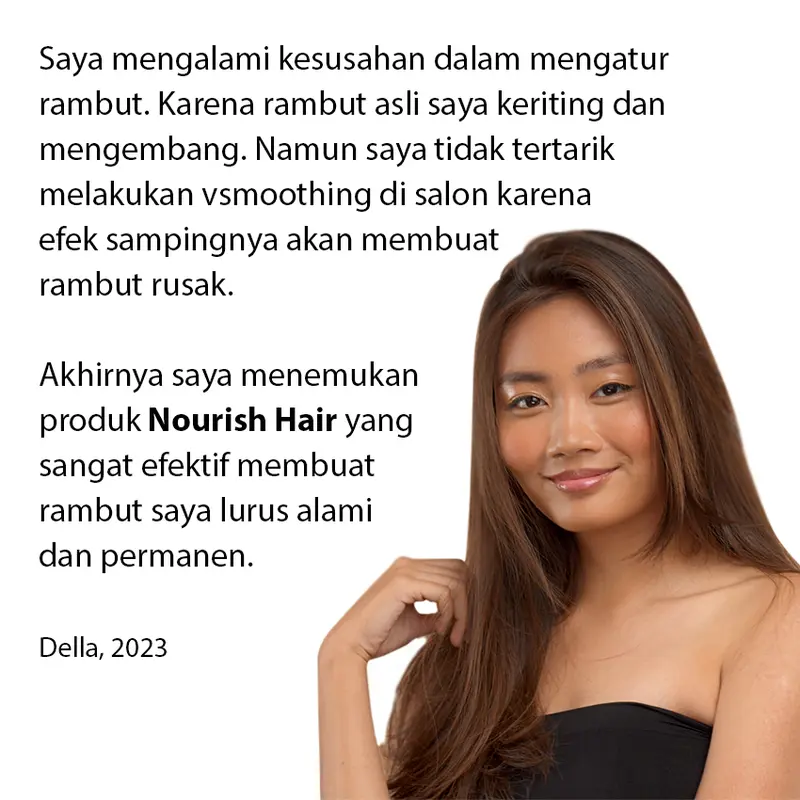 Nouris Hair pelurus Rambut Tanpa Catok BPOM 400 Grm 7