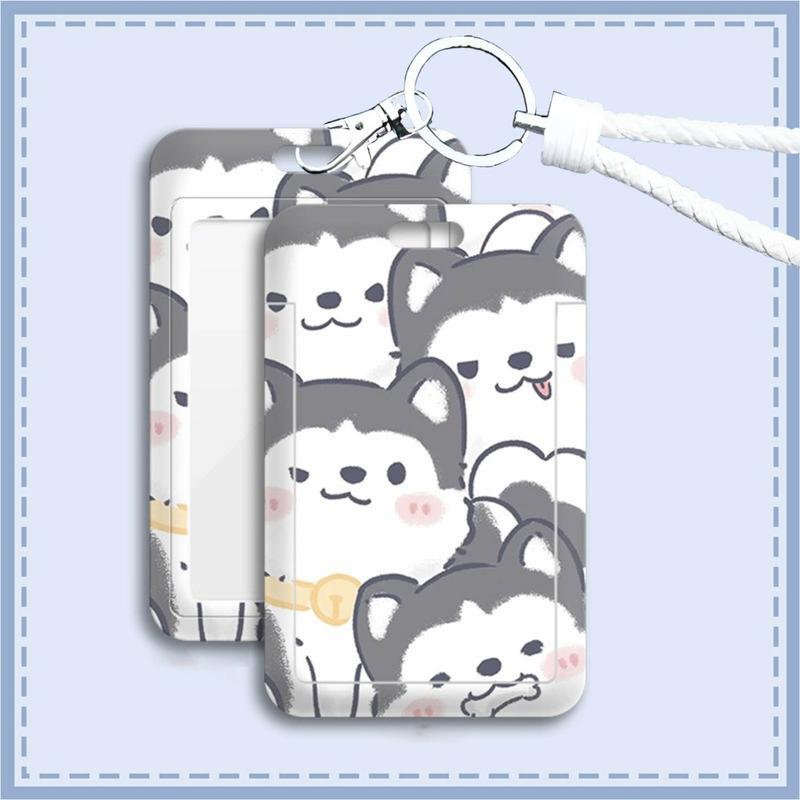 KAQAWAI CAHOL ID CARD HOLDER MOTIF KAWAII TEMPAT KARTU PHOTOCARD PHOTO CARD tali lembut warna cerah 0