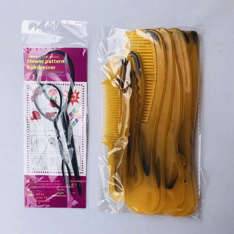 10 pieces of nylon comb with free shipping, unbreakable, thickened plastic household comb, professional hairdressing comb set, hairdressing comb 7