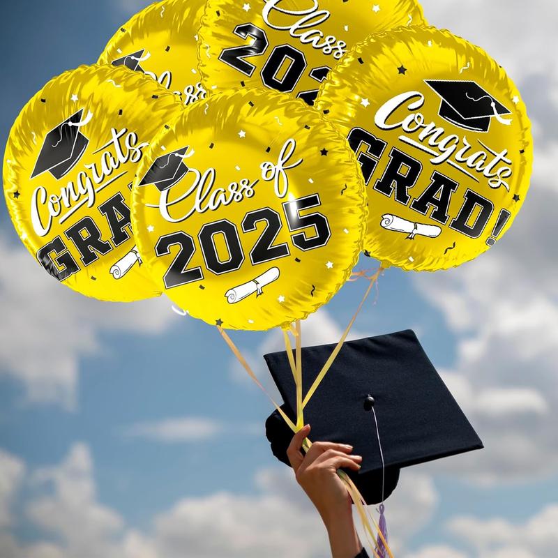 Premium 2025 Grad Balloons - 12-Pack 18