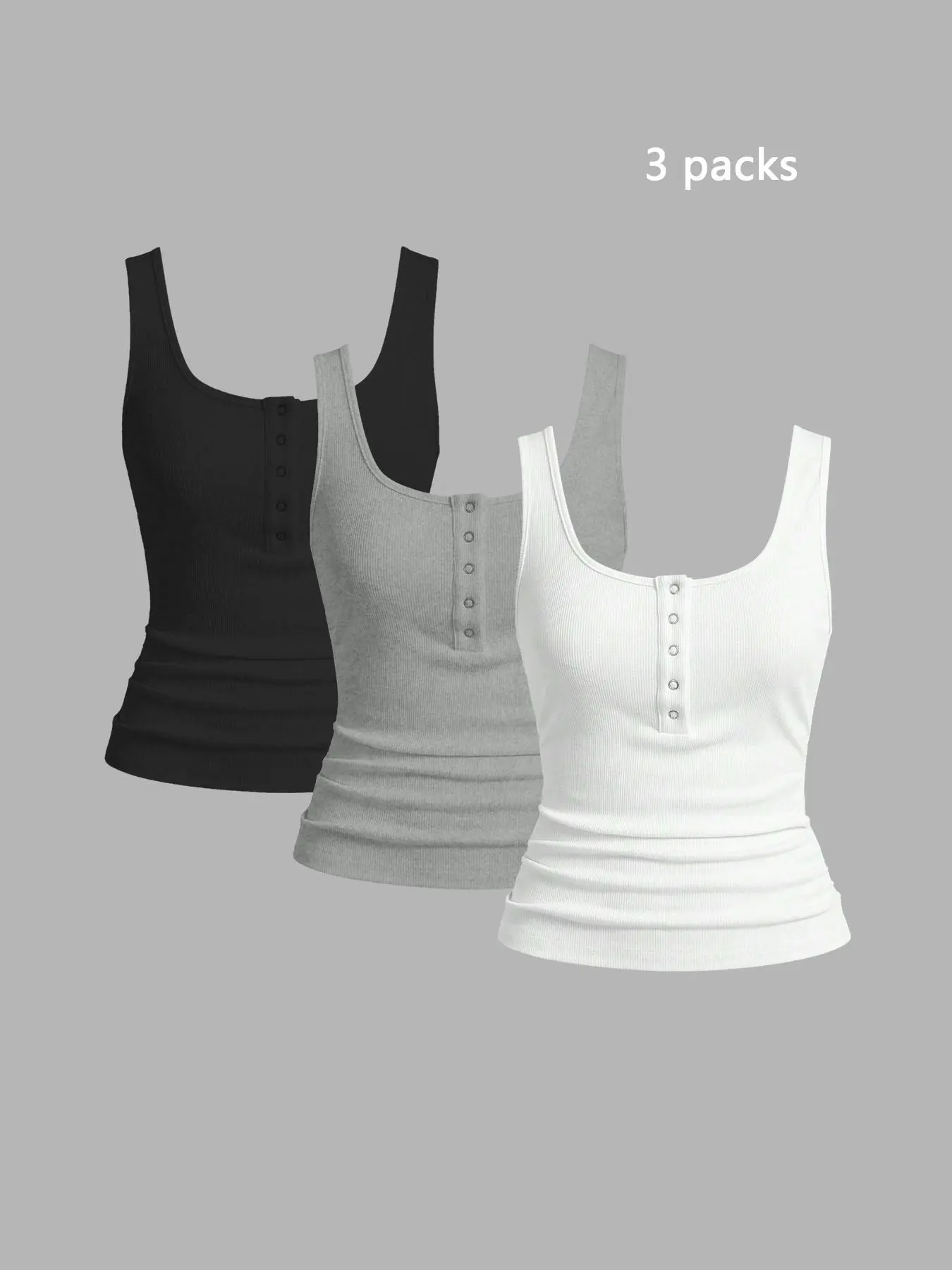 Women's Solid Color Tank Top, Casual Sleeveless Top for Daily Wear, Ladies Clothes for Summer