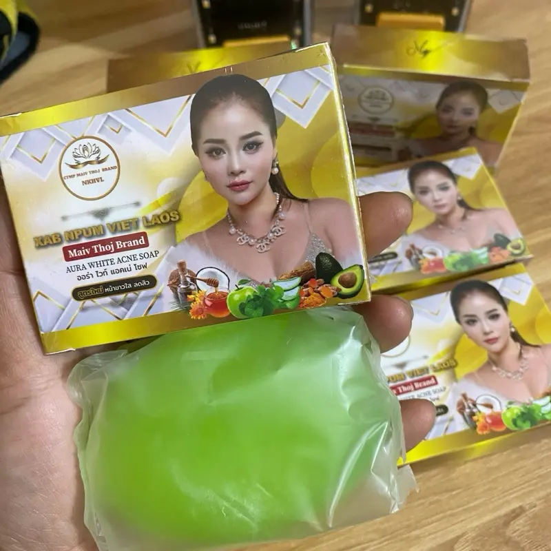 Xáp xà bông rửa mặt Việt Lào Làm sạch da kiềm dầu