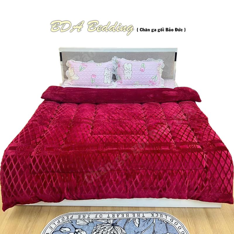 BDA Bedding Chăn Lông Thỏ Coco Siêu Ấm 3 Lớp Mền Rộng Chăn Mùa Đông Ấm Bảo Đức Bedding Chăn Lông Cừu Mùa Đông