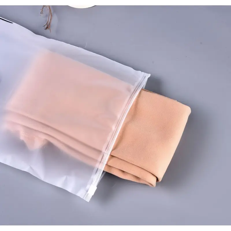 Túi zip lụa mờ có khoá kéo đựng quần áo giày dép tiện dụng 5