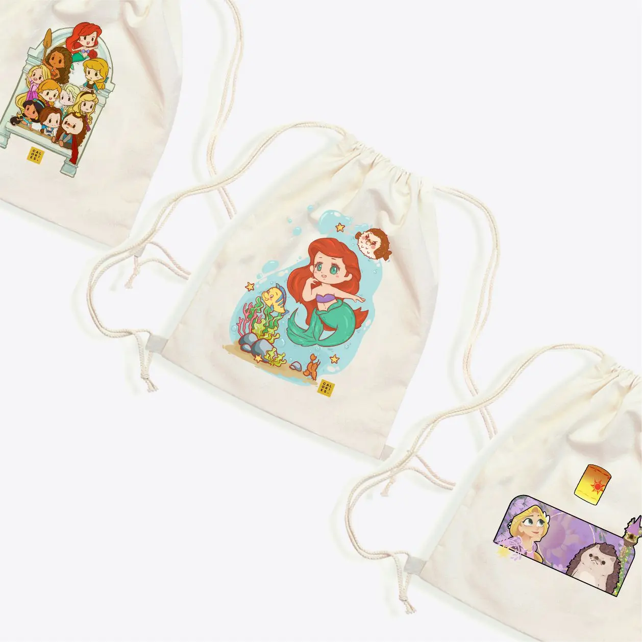 Stringbag Gemes lucu Disney Princess Venelope Rapunzel Ariel #stdn