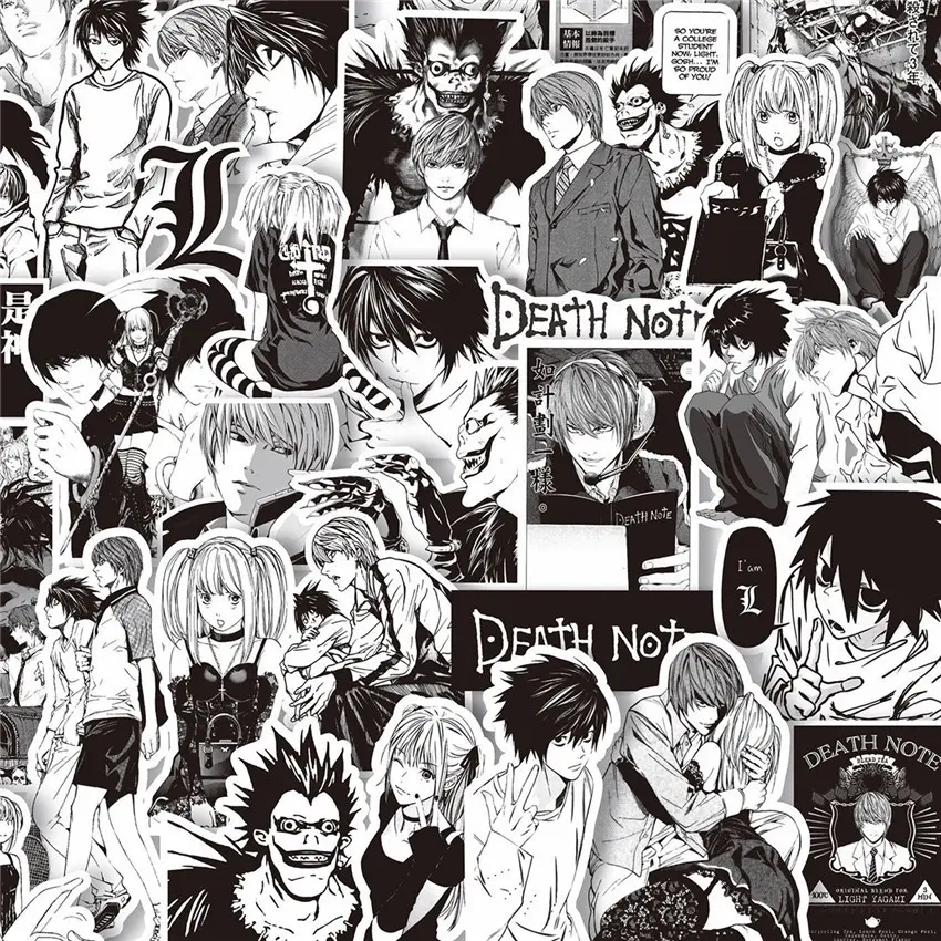 64Pcs/Set Death Note . Classical Black & White Series 02 Stickers ...