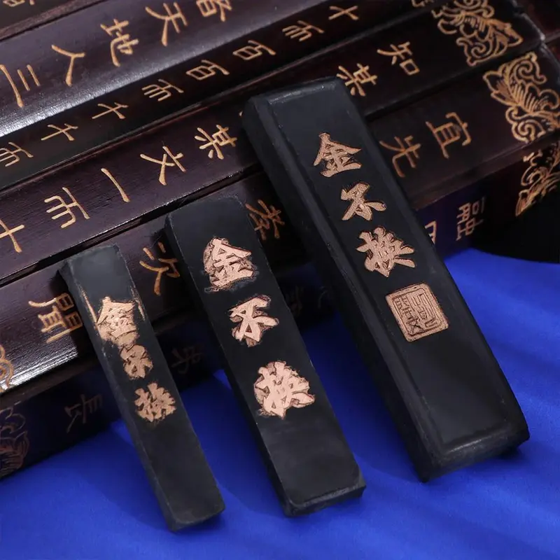 Thanh Mực Thư Pháp, Tranh Cổ Trang Xưa Khối Mực Mài Truyền Thống Màu Đen, Thư Pháp Viết, Mực Trơn Đồ Dùng Nghệ Thuật 0