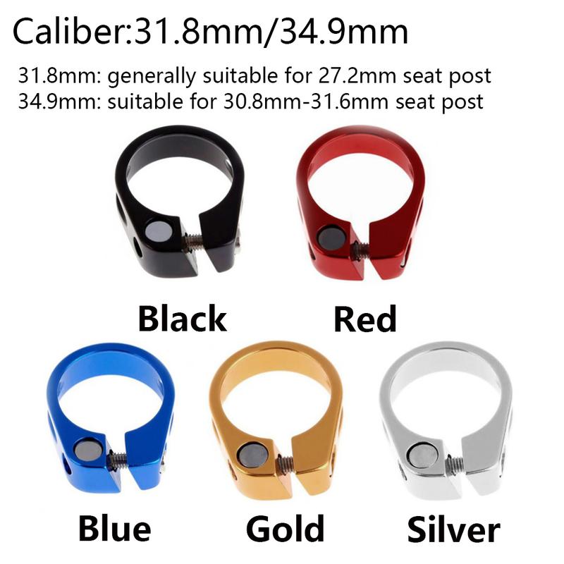 31.8mm/34.9mm Saddle Fixed Bicycle Accessories Seatposts Clamp Quick Release Aluminum Alloy Bike Parts 2