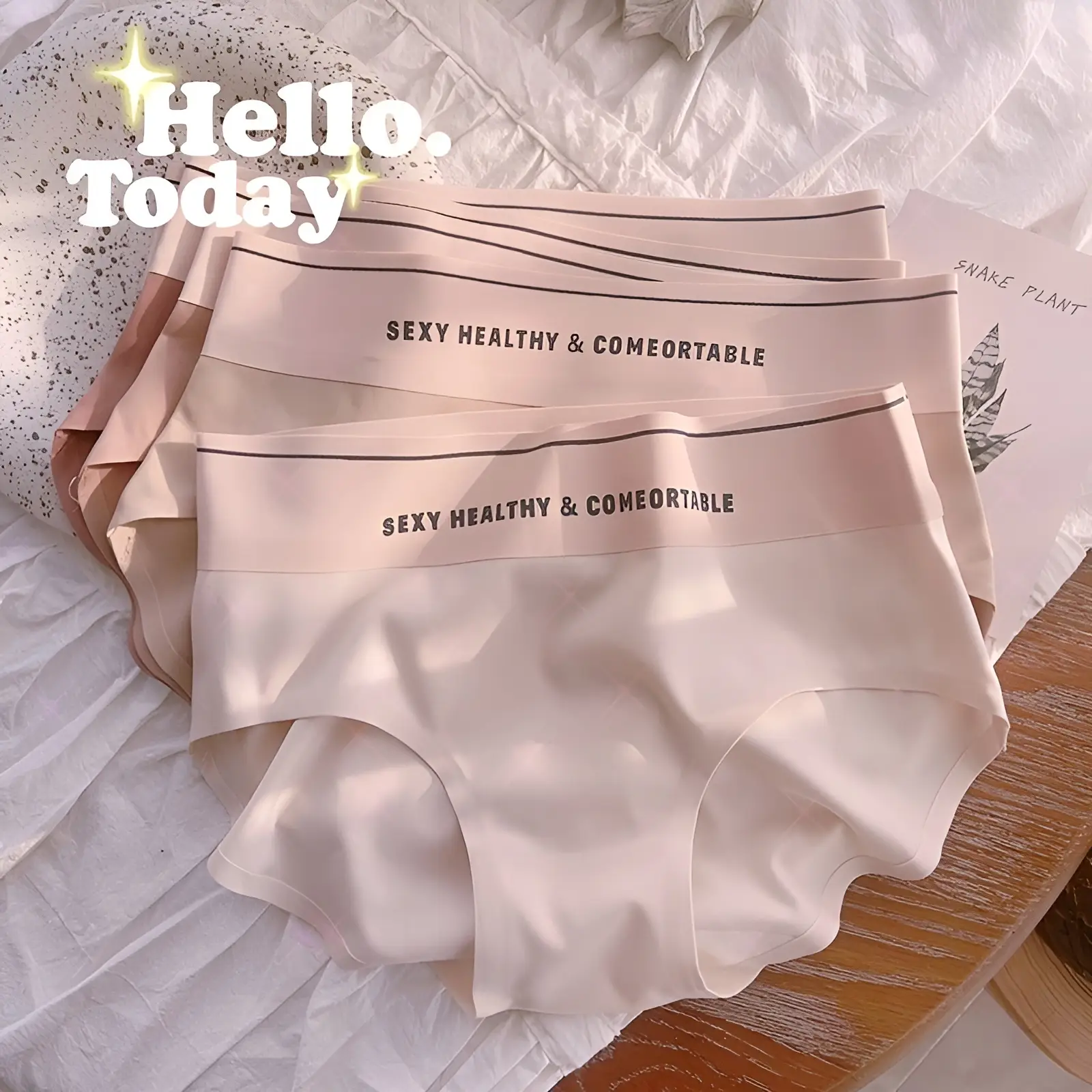 SET 10 Quần lót Thun Nữ đúc su tàng hình cạp thấp chữ sexy healthy (QLS07) Women Voi
