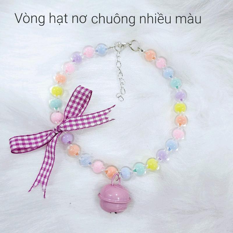Vòng đeo cổ hạt MINIMAL Pet đính charm, bướm và ruy băng đáng yêu cho chó mèo