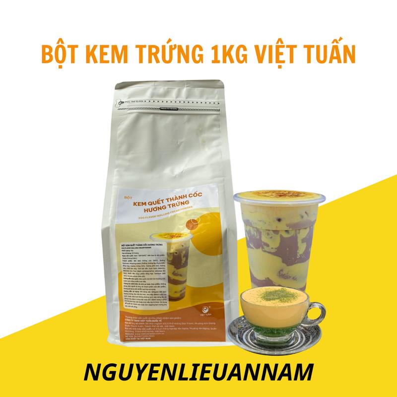  Bột kem trứng Việt Tuán 1kg làm kem trứng thơm ngon phết thành cốc Food Thức Ăn Ăn Vặt Kem Tươi 