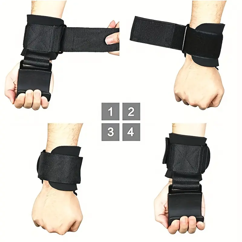 Dây Đeo Cổ Tay Tập Luyện Luyện, 2 Chiếc, Có Móc, Thích Hợp Cho Thể Dục Ngồi Xổm, Cử Tạ, Kéo Lên, Tập Luyện Sức Mạnh Sport Quấn Cổ Tay Đeo Tay Tập Thể Dục 2