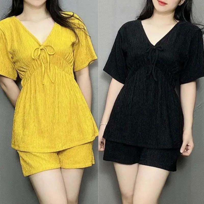 Set Đồ Bộ Nữ Đẹp Sang Chảnh Bigsize 60kg Đến 90Kg Quần Đùi ESHOP Đồ Mặc Nhà Vải Thun Xốp Nhật Dễ Thương Nhung