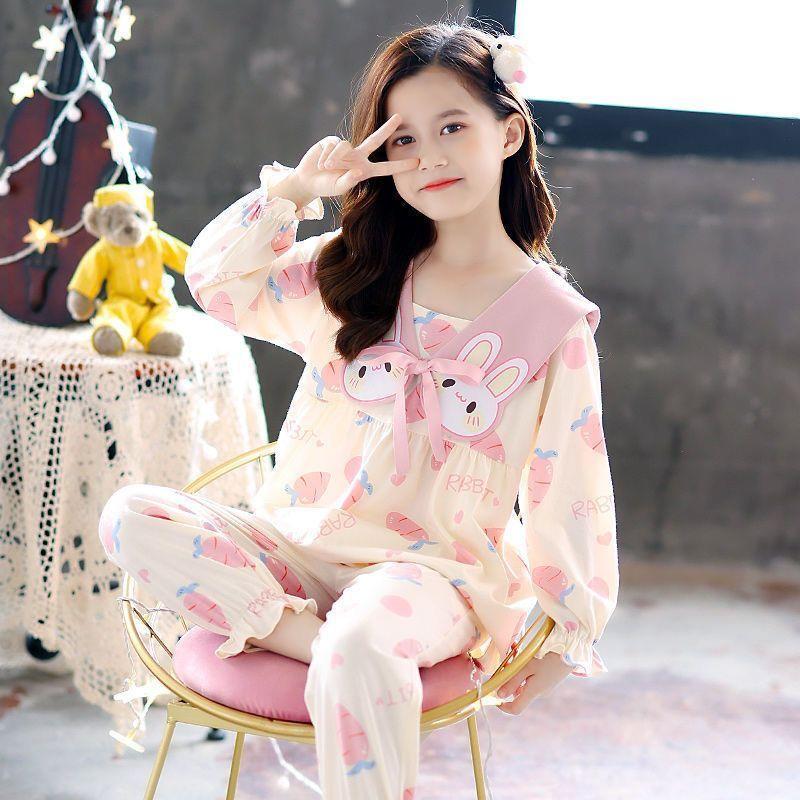 Product Introduction of Đồ Ngủ Trẻ Em Mới, Thời Trang Phong Cách Nhật Bản, Dễ Thương, Bé Gái, Đồ Mặc Nhà Mỏng, Bộ Đồ Hai Mảnh, Có Thể Mặc Bên Ngoài 2