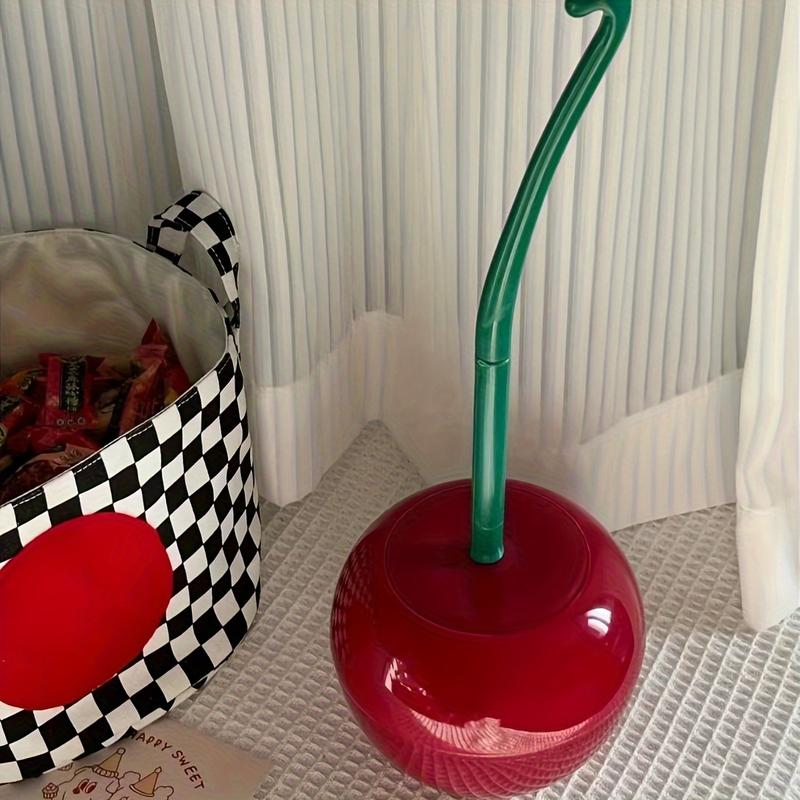Product Introduction of 1pc Cherry-Shaped Toilet Brush With Holder - Easy-Clean, Durable Bristles – Freestanding, Compact Design for Modern Bathroom Decor & Improved Hygiene 5