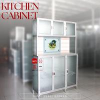 Gambar Lemari Dapur Rak Piring Aluminium 3 pintu MDR silver ABKLUR Tebal dari santimebel Kab. Sleman 1 Tokopedia