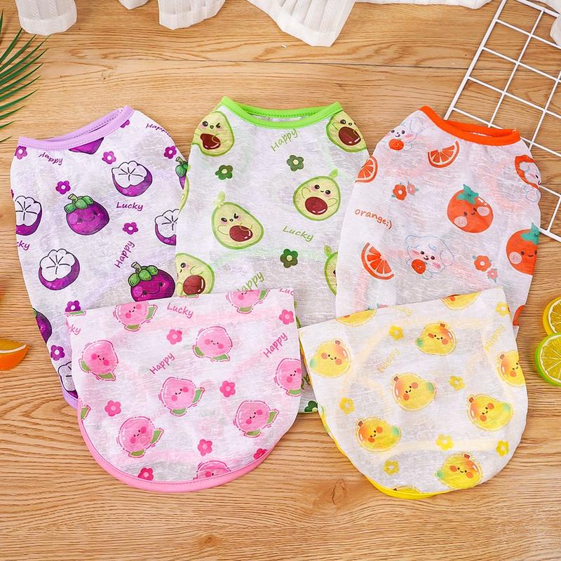Product Introduction of Quần áo chống bụi cho thú cưng, áo vest mùa xuân và mùa hè cho chó lớn, thiết kế trái cây hoạt hình, thích hợp cho mèo và chó, cung cấp cho Teddy, Corgi, Golden Retriever và các giống chó khác real  dog  shoes 4