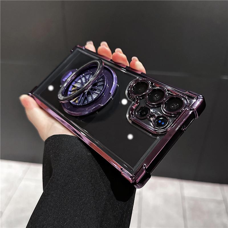 Product Introduction of Rotating Gyro Bracket Phone Case, Anti-drop Phone Protective Cover, Phone Accessories Compatible with Samsung Galaxy S24 S23 S22 Plus Ultra 5