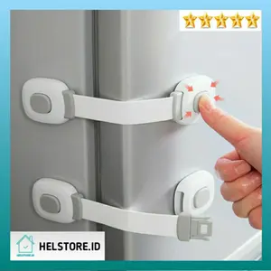 PENGUNCI LEMARI KULKAS LACI SAFETY LOCK BAHAN PREMIUM / Pengait Pelindung Baby Safety Awet Tahan Lama