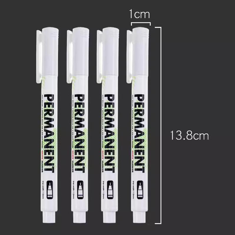 Product Introduction of 1/3/5 Pcs White Marker Pens 1.0mm 2.0mm Fast Drying Permanent Oily Waterproof Paint Tire Markers Graffiti Pens 9