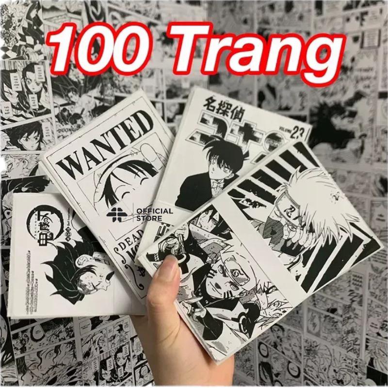 100 Tờ Tranh dán tường poster anime decor góc học tập làm việc Decor Phòng