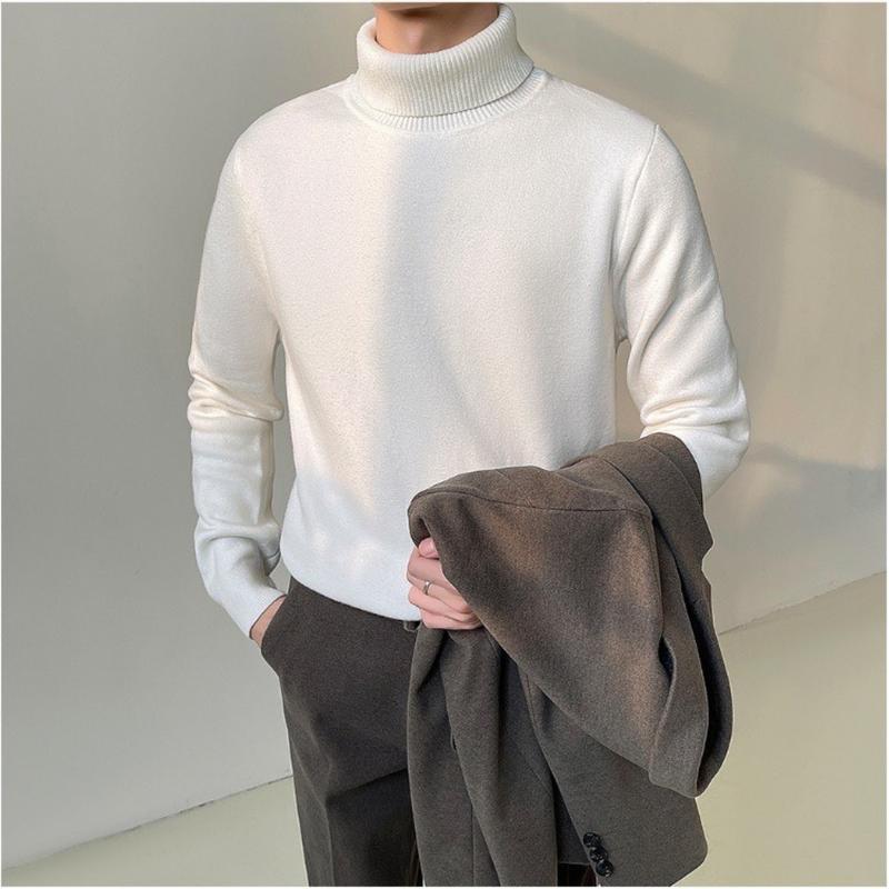 Product Introduction of áo len Cổ Lọ nam Dài Tay Chuẩn Fom Dễ Mặc Menswear Ôm gọn Trắng sentinials sweater áo len áokhoác hoànggia áo len 23