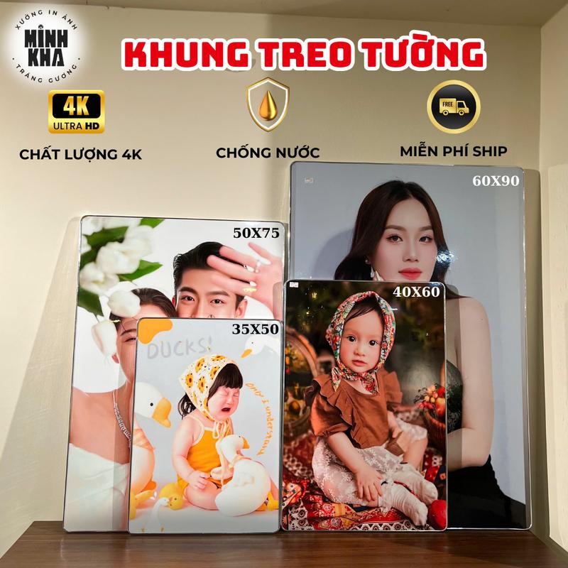 (TREO TƯỜNG - Tặng quà đơn trên 250K)  ẢNH IN THEO NHU CẦU - Tráng Gương Bo Viền - TẶNG COMBO CHỈNH ẢNH MIỄN PHÍ - Chất Lượng 4K, Chống Nước/ Không Phai Màu/ Không Mối Mọt - Kèm Móc Treo Giá Đỡ - Decor Treo Tường Để Bàn, Trang Trí Khung Tranh Phòng Khách
