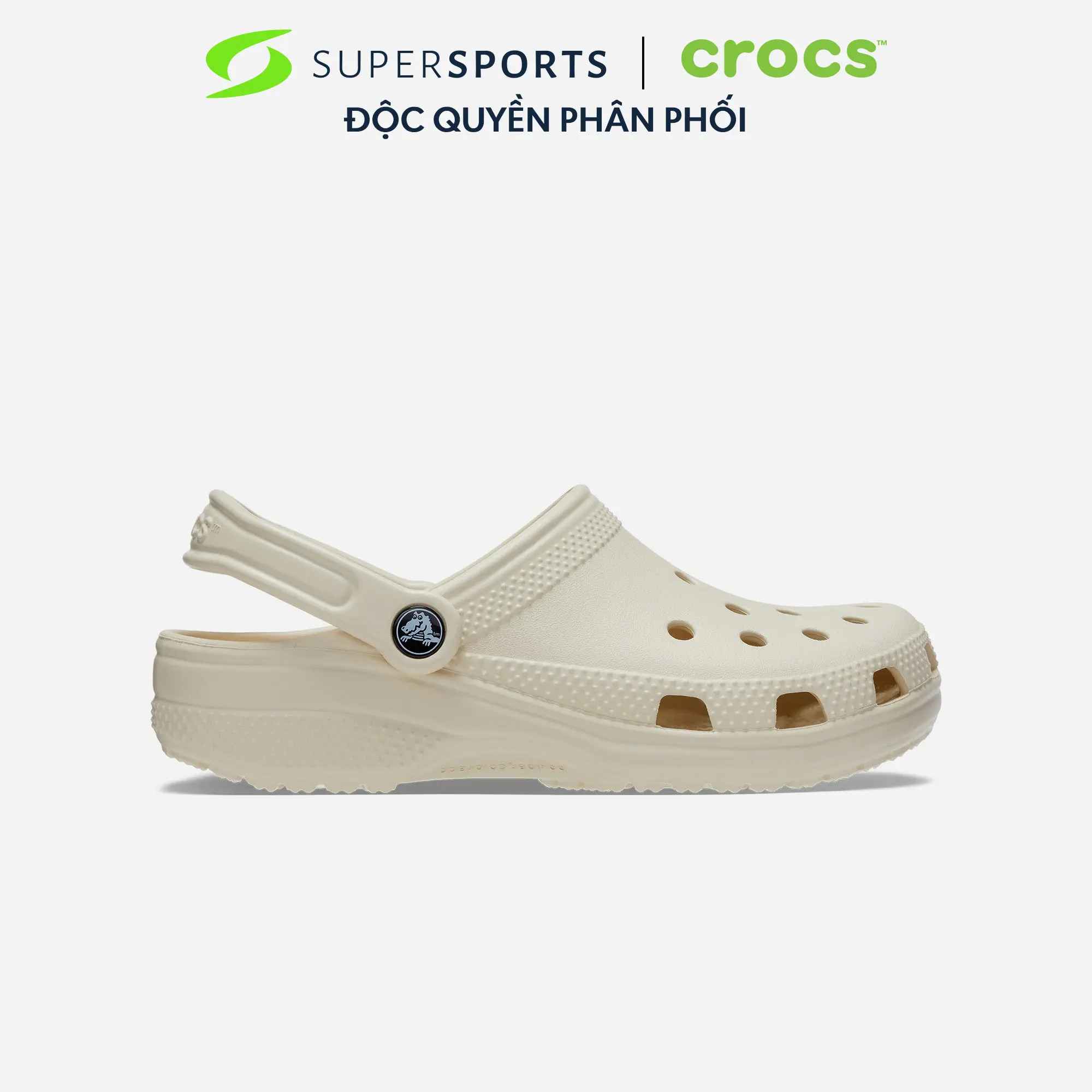 Giày clog unisex Crocs Classic Bone - 10001-2Y2 Đế Bằng Nam Shoes LSW306
