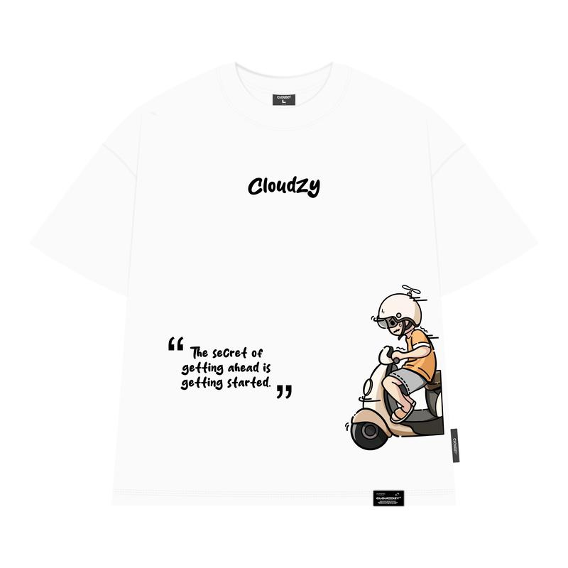 Product Introduction of Áo thun boxy nam nữ oversize basic tay lỡ phông unisex form boxy rộng cổ tròn cotton cao cấp local brand CLOUDZY COUPLE 240GMS Sản phẩm 4