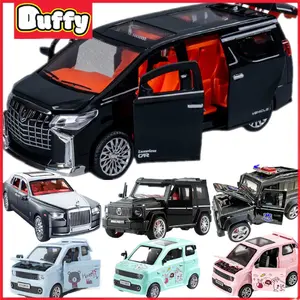 【Duffy toys】Mobil Alphard Mainan Mobil Bisnis / Diecast Mobil Mainan mobil Banyak Model / Dengan Musik Ringan / Suara Anak-Anak Dan Mobil Mainan Inersia Ringan / Kendaraan Off-Road / Ambulans / Mobil Polisi / RolsRoyce / Lambo / WuLing / Alphard
