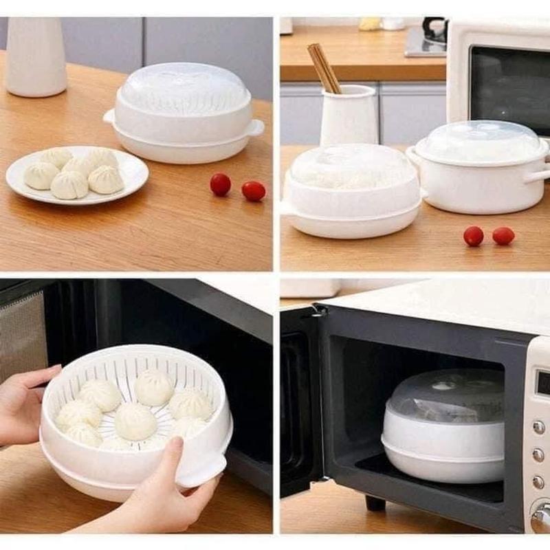 nồi hấp inox 3 tầng siêu to nồi hấp bánh bao bánh flan hấp thức ăn 28cm dùng cho cả bếp từ và bếp ga 5