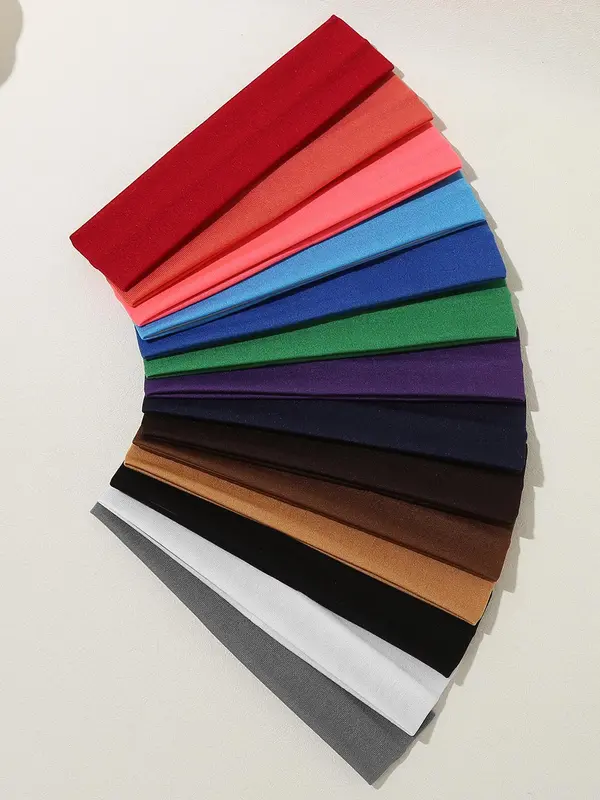 Solid Color Hair Band, Simple Wide Band Hair Band for Women & Girls, Fashion Hair Accessories for Gym Workout Running 0