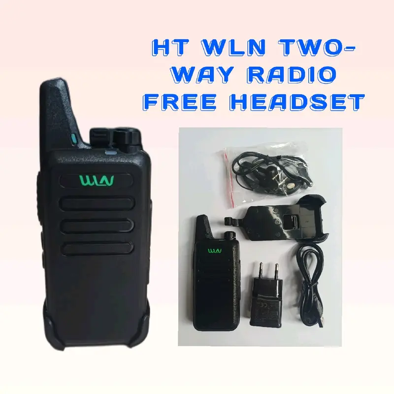 HT WLN KD-C1 WALKIE TALKIE TWO WAY RADIO FREE HEADSET 0