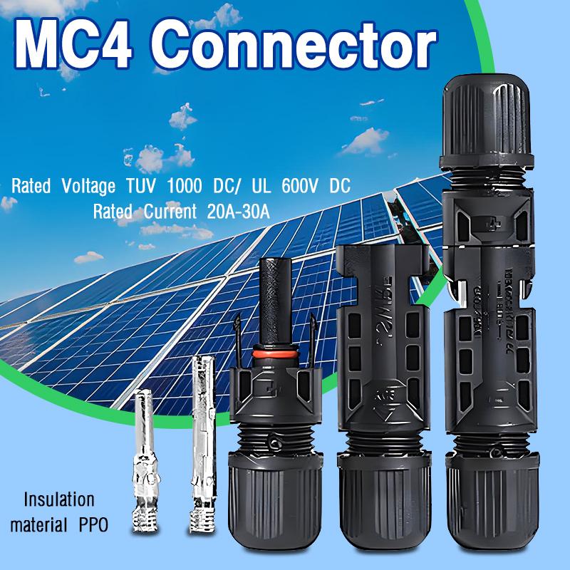 Solar Panel Plug Adapter MC4 Solar Connector Solar Solar Plug Cable Connectors Solar Panel ...