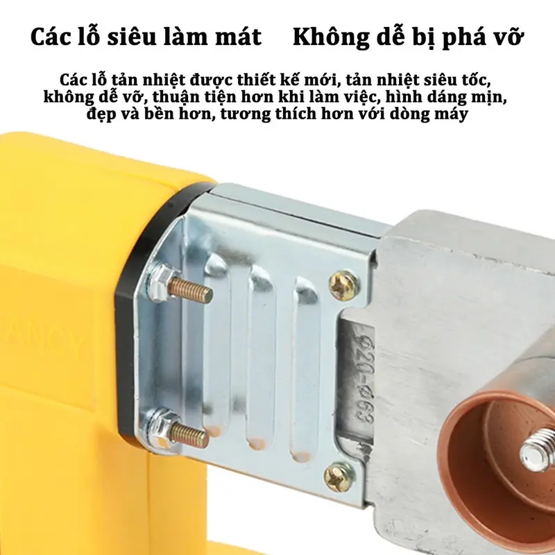 ￼Máy Hàn Ống Nhiệt Các Loại PPR,PE,PB Từ 20-25-32 ( vàng 132 ) / 20-63 ( vàng 163 - 2 lỗ ) Máy Hàn Ống Chuyên Dụng Công Suất 1500w 5